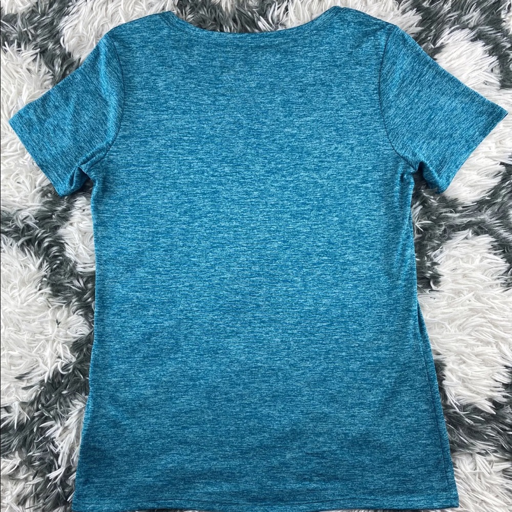 Nike Women's Athletic Top Size Small Teal Short Sleeve - Picture 9 of 12